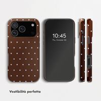 Selencia Cover Posteriore Vivid Apple iPhone 17 Pro Max - Happy Dots Chocolate