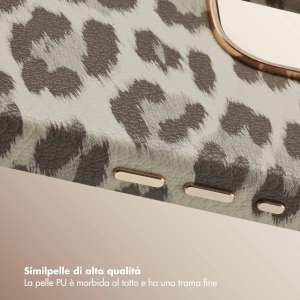 Selencia Cover Sabi Stampa pantera con MagSafe Apple iPhone 16 Pro Max - Soft Ivory