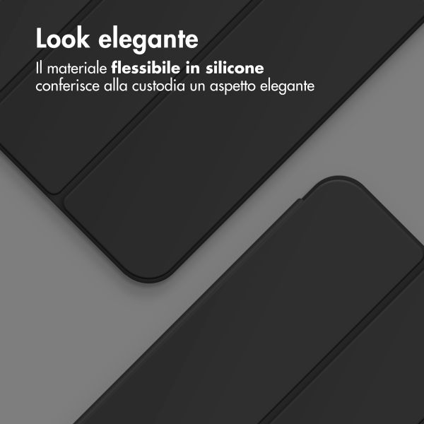 Accezz Cover a libro in silicone Smart Samsung Galaxy Tab A9 8.7 pollici - Nero