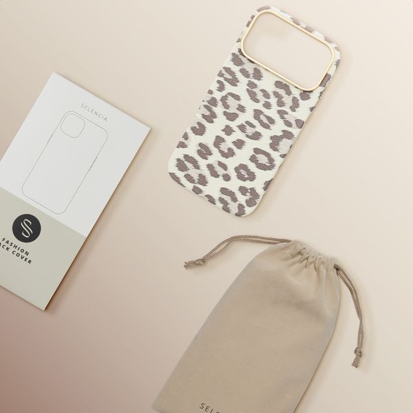 Selencia Cover Sabi Stampa pantera con MagSafe Apple iPhone 17 Pro Max - Soft Ivory
