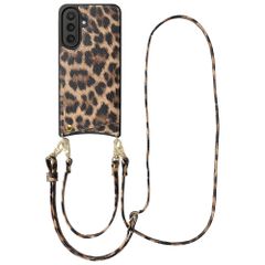 Selencia Cover per telefono Nova con cordino e portacarte Samsung Galaxy A57 (5G) - Leopard