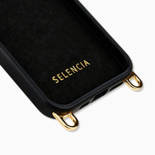 Selencia Cover posteriore Rivièra con MagSafe con ganci rimovibili iPhone 12 / 12 Pro - Velvet Black