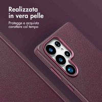 Accezz Cover in Pelle con MagSafe Samsung Galaxy S25 Ultra - Heath Purple