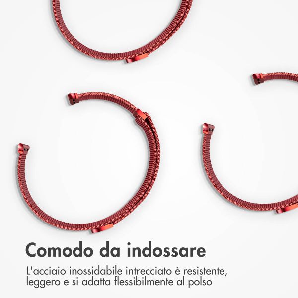 imoshion Cinturino milanese magnetico Apple Watch | 38/40/41/42 mm - Taglia S - Rosso