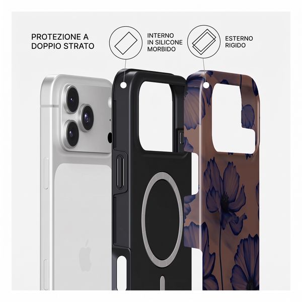 Burga Cover Posteriore Resistente con MagSafe Apple iPhone 18 Pro - Velvet Night