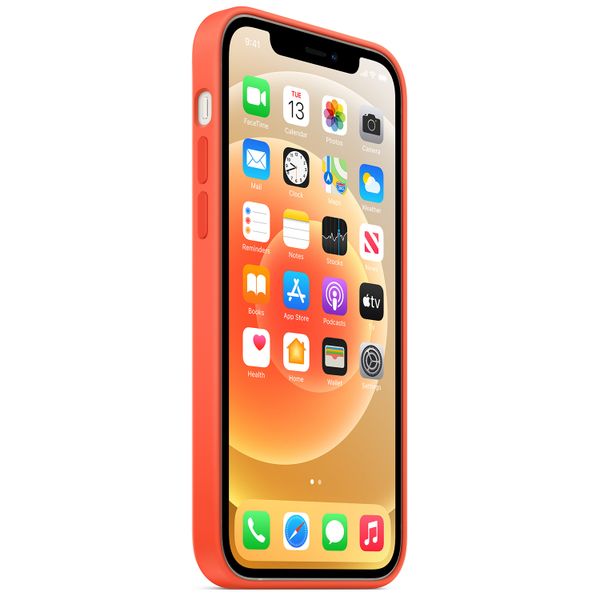 Apple Cover Posteriore in Silicone con MagSafe Apple iPhone 12 (Pro) - Electric Orange