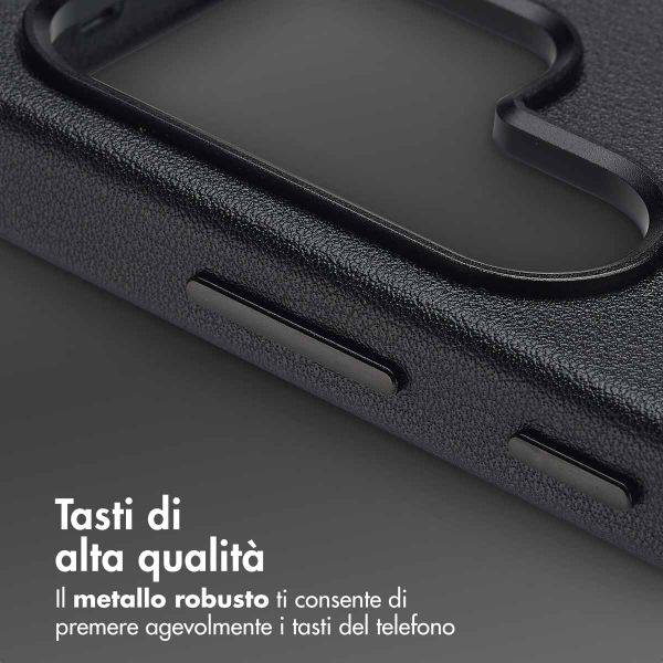 Accezz Cover in Pelle con MagSafe Samsung Galaxy S25 Ultra - Onyx Black