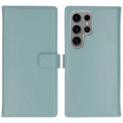 Selencia Cover a libro in vera pelle Samsung Galaxy S24 Ultra - Air Blue