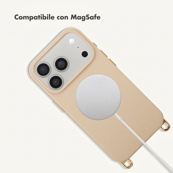 Selencia Cover posteriore Rivièra con MagSafe con ganci rimovibili Apple iPhone 17 Pro - Milky Latte