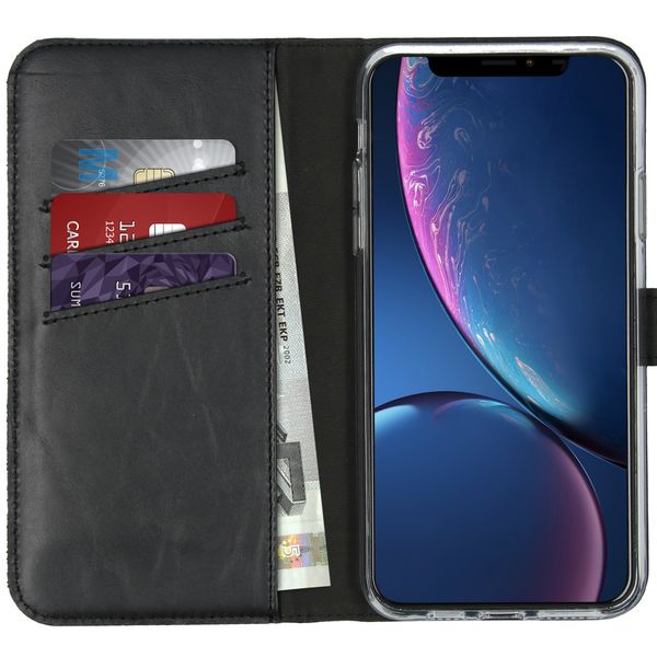 Selencia Cover a libro in vera pelle Apple iPhone 11 Pro Max - Nero