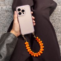 Selencia Cover trasparente con ganci + laccetto da polso Lova Apple iPhone 11 - Arancio