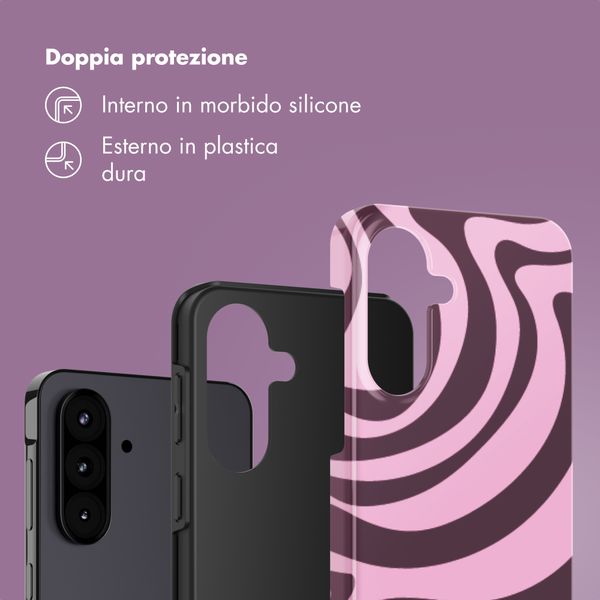 Selencia Cover Posteriore Vivid Samsung Galaxy A57 (5G) - Wavy Swirl Pink Plum