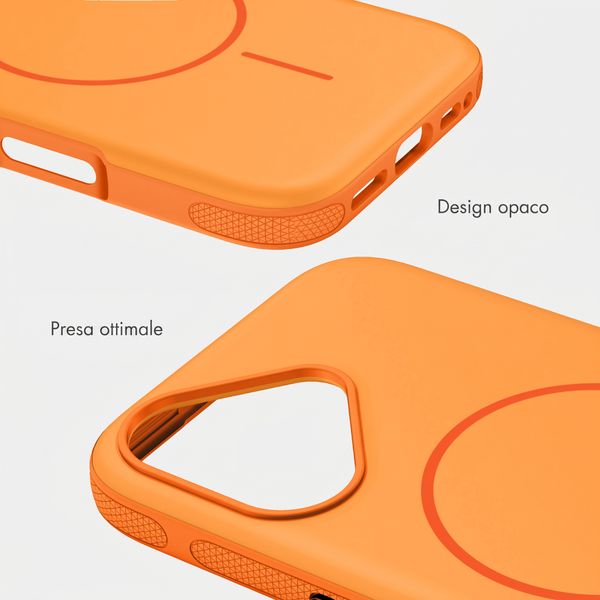 imoshion Cover posteriore Color con Thin MagSafe Ring Apple iPhone 16 - Arancio