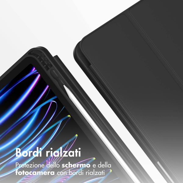 Accezz Cover a libro in silicone Smart Apple iPad Air 13 pollici (2026) M4 / (2025) M3 / (2024) M2 - Nero