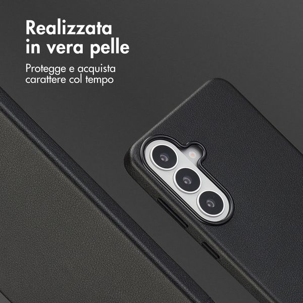 Accezz Cover in Pelle con MagSafe Samsung Galaxy S26 Plus - Onyx Black