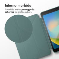 imoshion Cover Origami Apple iPad 9 (2021) 10.2 pollici / iPad 8 (2020) 10.2 pollici / iPad 7 (2019) 10.2 pollici - Verde scuro