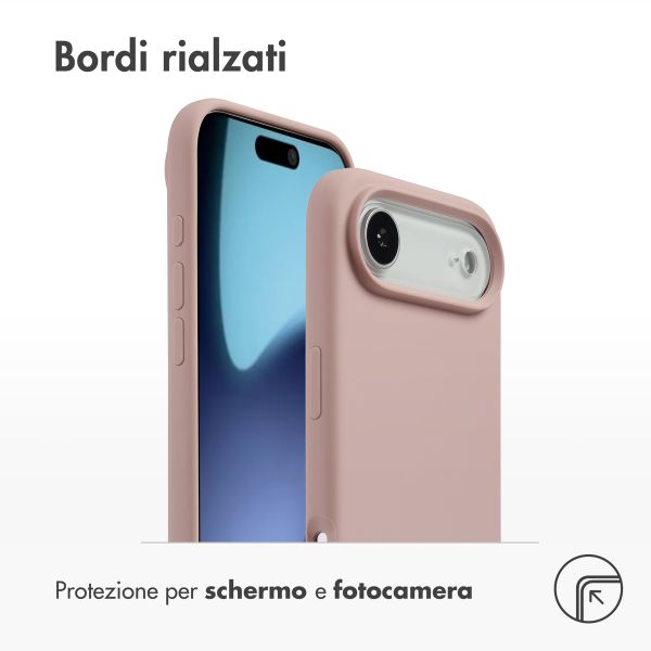 Accezz Cover in silicone liquido con MagSafe Apple iPhone Air - Rosa
