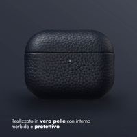 Accezz Cover in vera pelle  Apple Airpods Pro 3 - Blu scuro