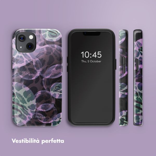 Selencia Cover posteriore Vivid con MagSafe Apple iPhone 13 - Leo Bubble Green