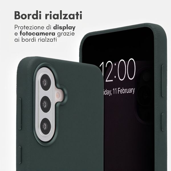 Accezz Cover in Pelle con MagSafe Samsung Galaxy A57 (5G) - Cedar Green