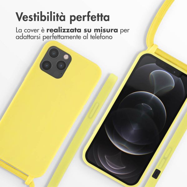 imoshion Cover in Silicone con Cordino Apple iPhone 12 (Pro) - Giallo