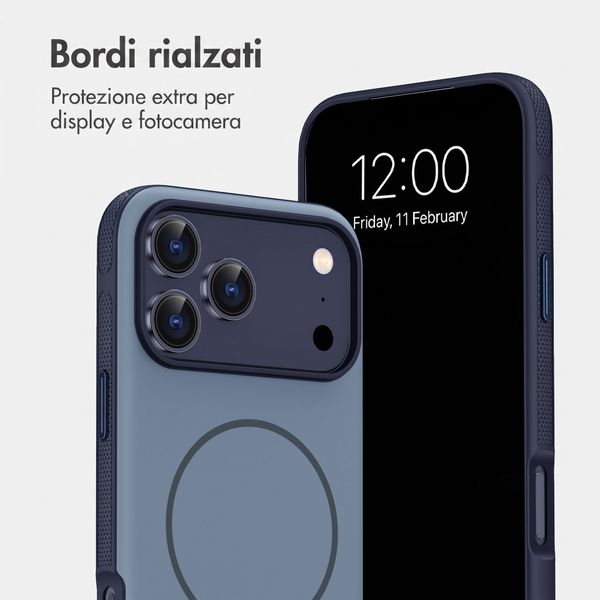 imoshion Cover posteriore Color con Thin MagSafe Ring Apple iPhone 17 Pro - Blu scuro