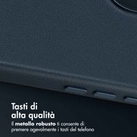 Accezz Cover in Pelle con MagSafe Apple iPhone 17 - Nightfall Blue