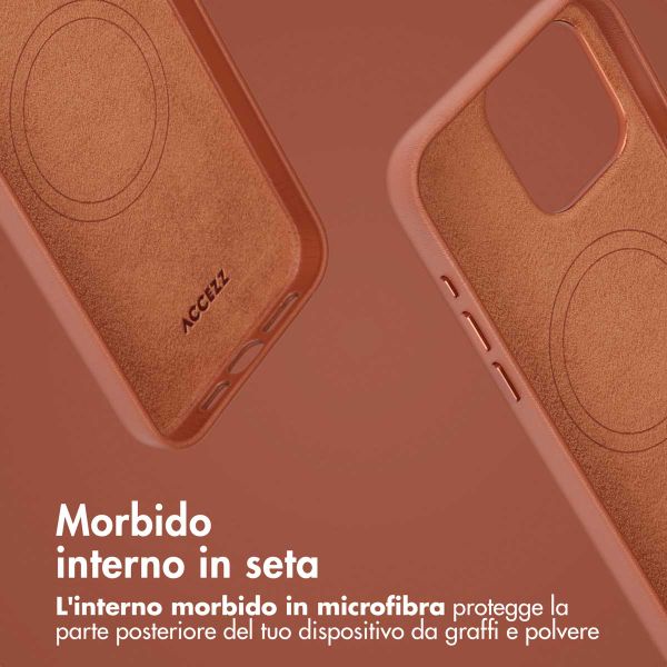Accezz Cover in pelle 2 in 1 con MagSafe Apple iPhone 15 Pro Max - Sienna Brown