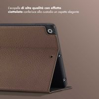 Selencia Cover Riva Apple iPad 9 (2021) 10.2 pollici / iPad 8 (2020) 10.2 pollici / iPad 7 (2019) 10.2 pollici - Mocha Brown