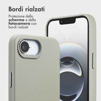 Accezz Cover in pelle 2 in 1 con MagSafe Apple iPhone 17e / 16e - Light Grey