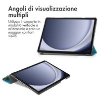 imoshion Cover Trifold Design Samsung Galaxy Tab A9 Plus - Green Plant