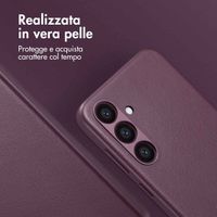 Accezz Cover in Pelle con MagSafe Samsung Galaxy S24 Plus - Heath Purple