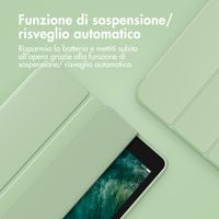 Accezz Cover a libro in silicone Smart Apple iPad 9 (2021) 10.2 pollici / iPad 8 (2020) 10.2 pollici / iPad 7 (2019) 10.2 pollici - Verde chiaro