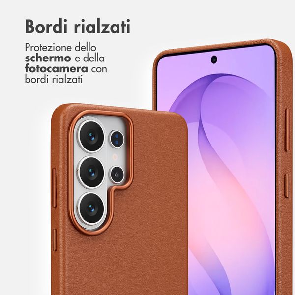 Accezz Cover in Pelle con MagSafe Samsung Galaxy S26 Ultra - Sienna Brown