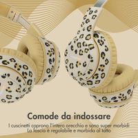 imoshion Special Edition - Cuffie wireless per bambini LED Light Cat Ear - Limitatore di Decibel - Con cavo AUX - Leopardo