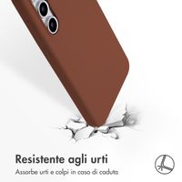 Accezz Cover in silicone liquido con MagSafe Samsung Galaxy S24 FE - New Tea Brown