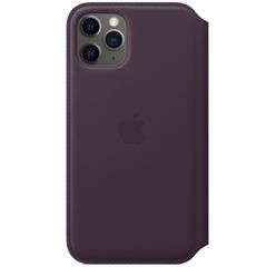 Apple Cover a libro in Pelle con Chiusura Apple iPhone 11 Pro - Melanzana