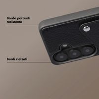 Selencia Cover posteriore Riva con portacarte Samsung Galaxy S26 - Nero