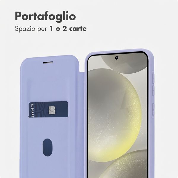 imoshion Bookcase trasparente con MagSafe Samsung Galaxy S25 / S24 - Lilla