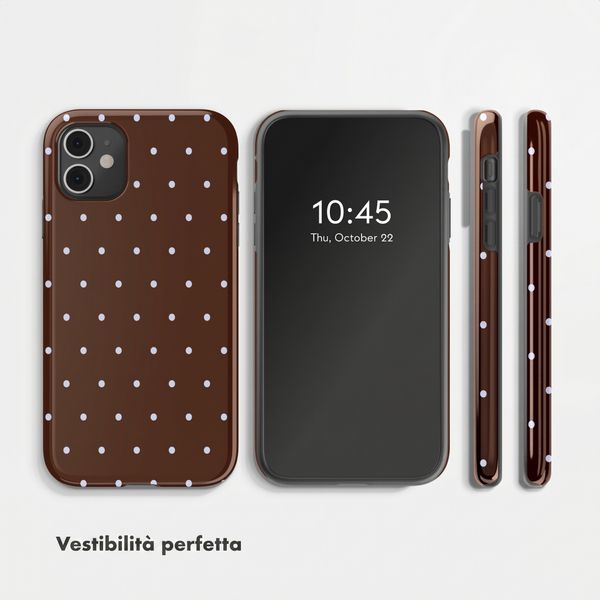 Selencia Cover Posteriore Vivid Apple iPhone 11 - Happy Dots Chocolate