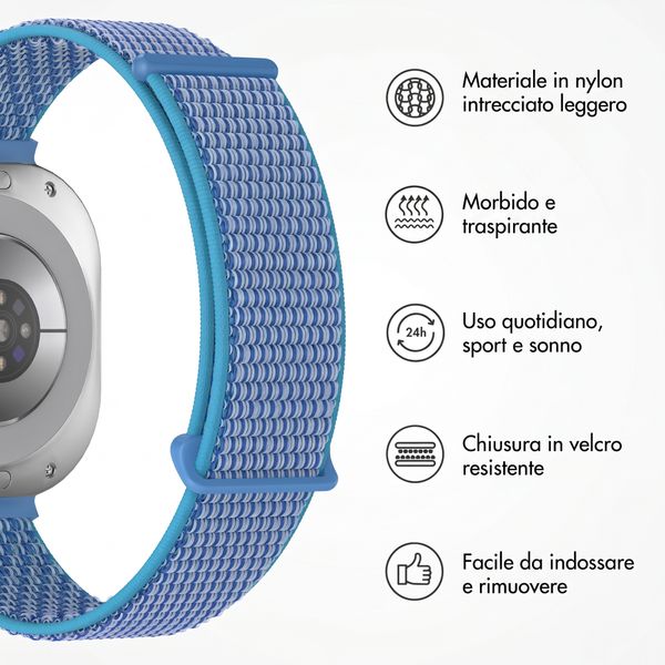 imoshion Cinturino in nylon Samsung Galaxy Watch 8 (40/44mm) / Classic (46mm) - Marine Blue