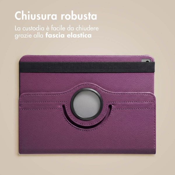 imoshion Cover Girevole a 360° Apple iPad 9 (2021) 10.2 pollici / iPad 8 (2020) 10.2 pollici / iPad 7 (2019) 10.2 pollici - Viola