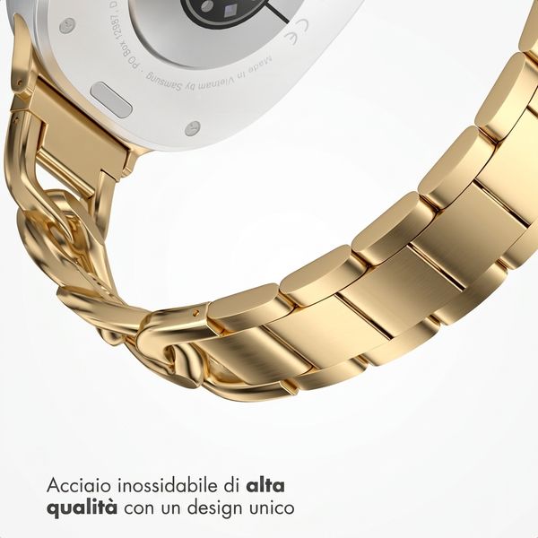 Selencia Cinturino Chain Samsung Galaxy Watch 9 (40/44mm) / Watch 8 (40/44mm) / Classic (46mm) - Oro