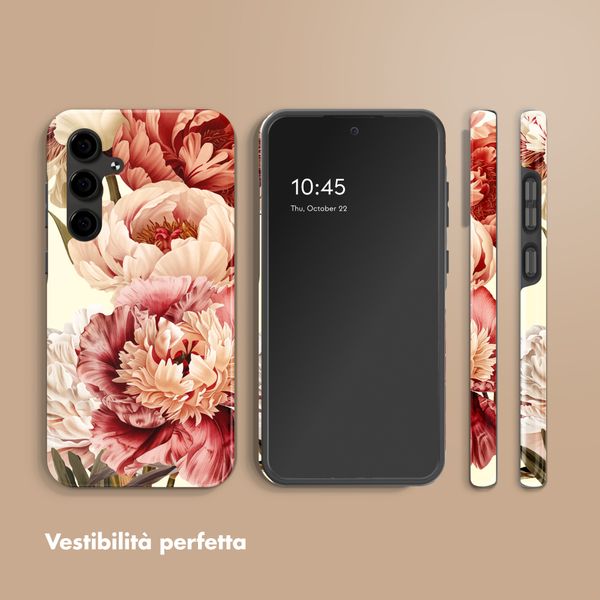 Selencia Cover Posteriore Vivid Samsung Galaxy S24 FE - Vintage Peony