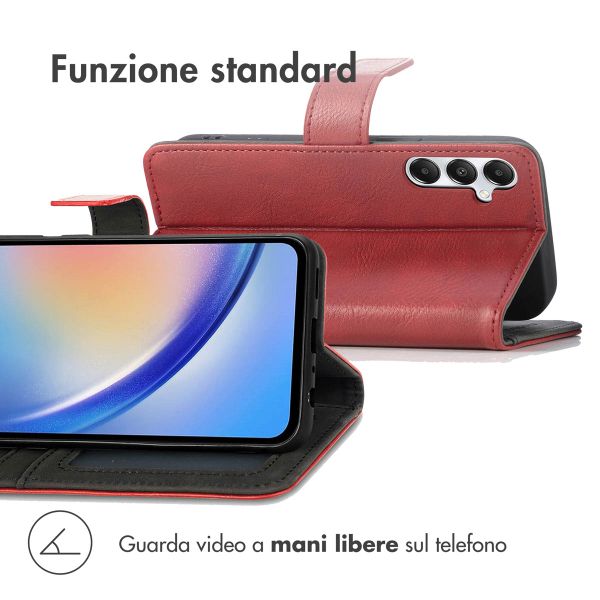 imoshion Cover a libro di Lusso Samsung Galaxy A35 - Rosso