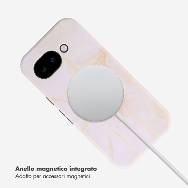 Selencia Cover posteriore Vivid con MagSafe Google Pixel 10a - Golden Beige Marble