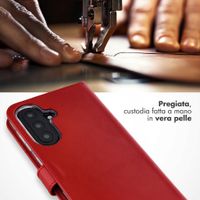 Selencia Cover a libro in vera pelle Samsung Galaxy A57 (5G) - Rosso