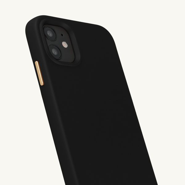 Selencia Cover posteriore Rivièra con MagSafe con ganci rimovibili Apple iPhone 11 - Velvet Black