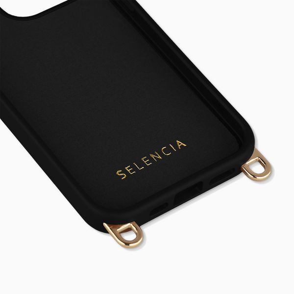 Selencia Cover posteriore Rivièra con MagSafe con ganci rimovibili Apple iPhone 14 Pro - Velvet Black