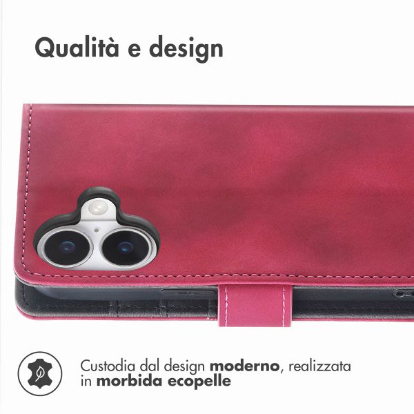 imoshion Cover a libro con Cordino Apple iPhone 16 - Rosso